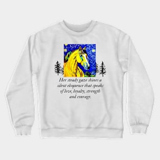 Horse under Starry night Crewneck Sweatshirt